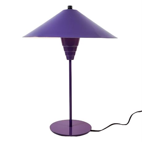 Vintage Memphis Style Purple Metal Table Lamp