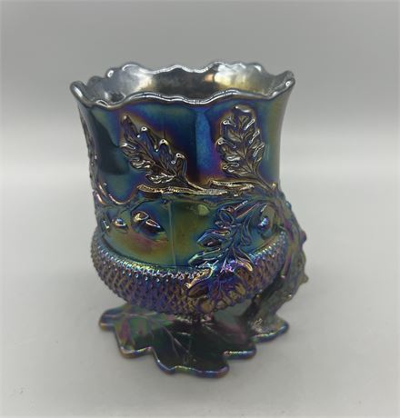 Carnival Glass Oak Leaf Spooner