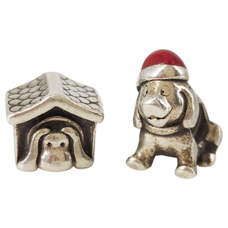 Two Genuine Pandora Sterling Silver Charms