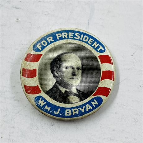 William Jennings Bryant for President Button