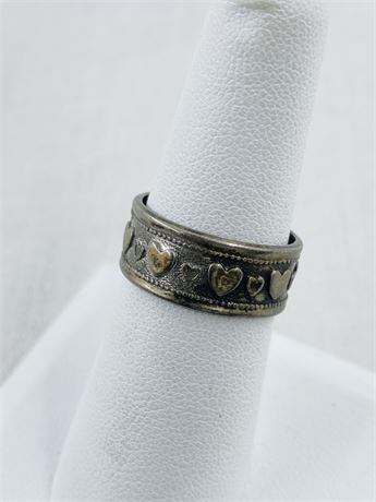 Vintage Sterling Heart Ring Size 6.25
