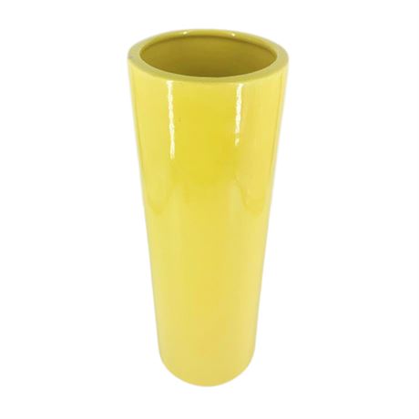 Vintage Yellow Cylindrical Haeger Vase #3917B
