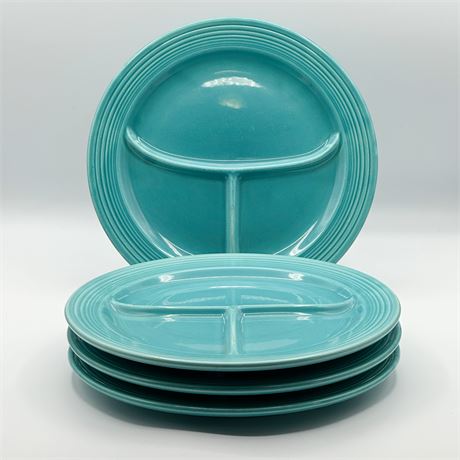 Lot of Four Fiesta Ware Divided Plates