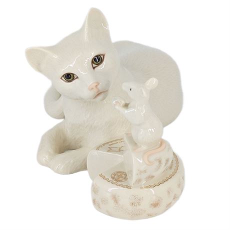 Lenox "Making Friends" Cat and Mouse w/Cheese Figurine