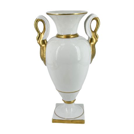 Andrea by Sadek Neoclassical Swan Vase
