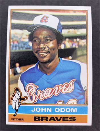 1976 TOPPS 651 John Odom Braves Baseball Card
