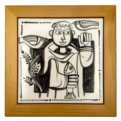 Hand-Painted Tile by The Benedictine Monks of St. Meinrad Archabby