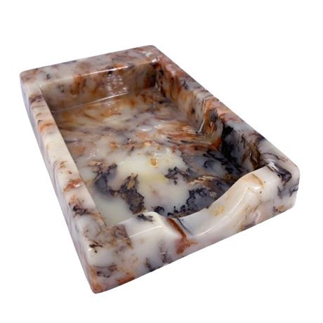 Heavy Faux-Marble Resin Note Pad Holder