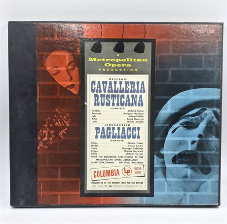 1960s Cavalleria Rusticana /Pagliacci 3 LP set Metropolitan Opera