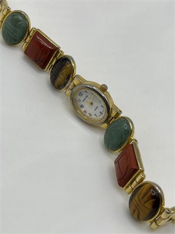 Scarab, beetle, carvings persona quartz watch