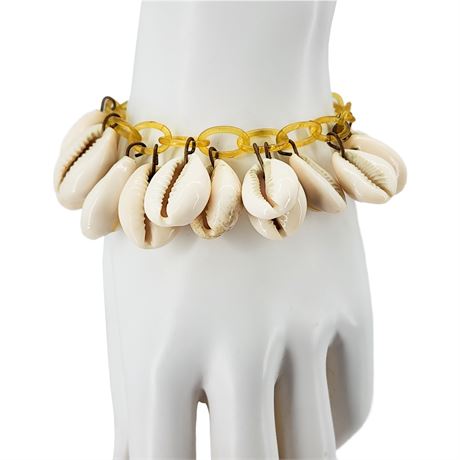 Vintage Cowrie Shell Cha-Cha Bracelet