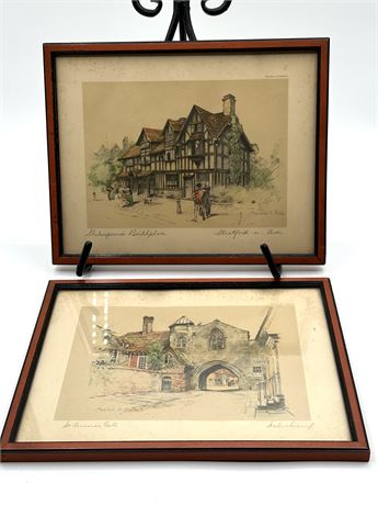 Two Signed Framed Prints "Salisbury"