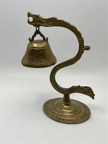 Brass dragon meditation bell