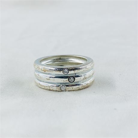 9.9g Sterling Ring Size 7.25