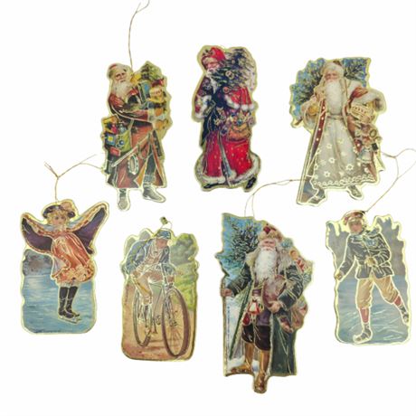 Lot of VTG Victorian Style Cardboard Ornament