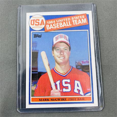 1985 Topps Mark McGwire Rookie Card
