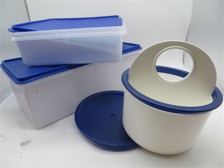 NEW VINTAGE TUPPERWARE JUMBO BREAD SERVER KEEPER &