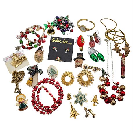 Christmas Jewelry Lot