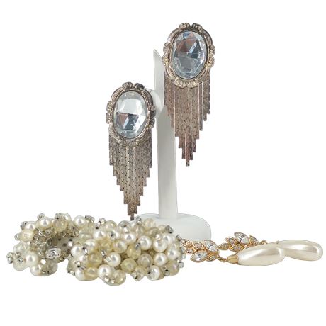 Bold Statement Earrings, Lot of 3