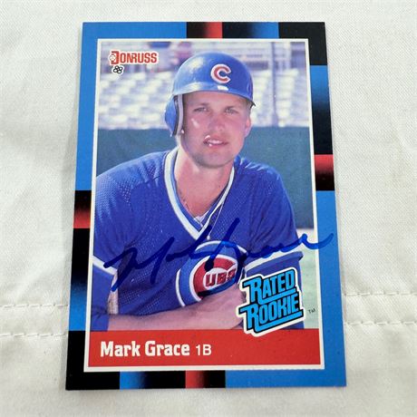 Mark Grace Signed Card