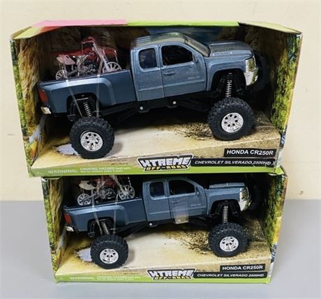 4 Honda Xtreme Off-Road Truck + Dirtbike Sets