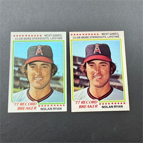 1978 O Pee Chee + Topps Nolan Ryan