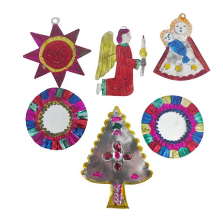 VTG Tin Ornaments, Made in Mexico