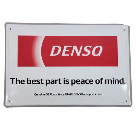 Denso The Best Part is Peace of Mind Metal Sign