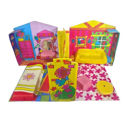 VTG 60's Barbie House with Furniture
