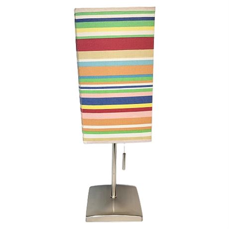 Colorful Striped Square Shade Table Lamp