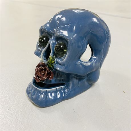 Vintage Skull Candle Holder