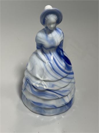 Blue slag glass art glass  Melanie, Southern Bell