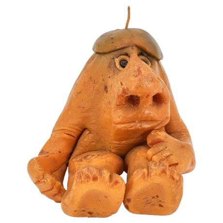 Vintage 70s Studio One "Mini-Meepul" Handcrafted Humanoid Candle, Flawed