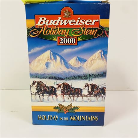 2000 Budweiser Holiday Stein Mint in Orig Box