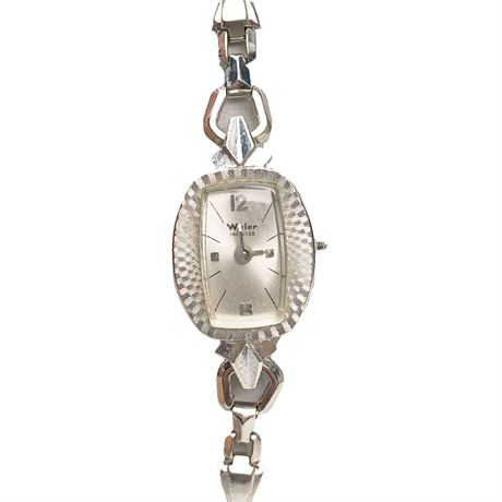 14k White Gold Ladies Wyler Watch (Repair or Scrap)