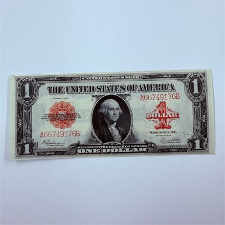 UNC 1923 $1 Horse Blanket Note
