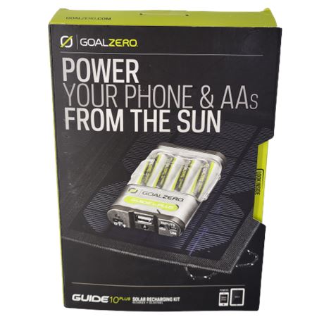 GoalZero Guide 10Plus Solar Recharging Kit Power Your Phone & AAs From the Sun