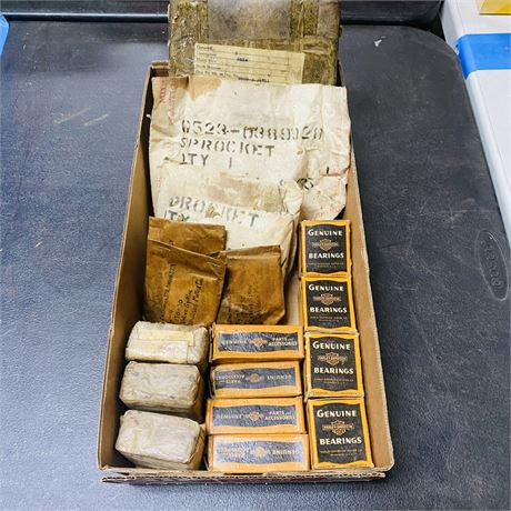 NOS WW2 Army Surplus Harley Davidson Parts Lot