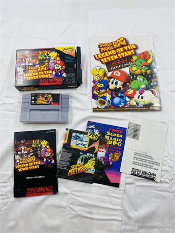 MINT SNES Super Mario RPG CIB w/ Manual + Inserts + Players Guide