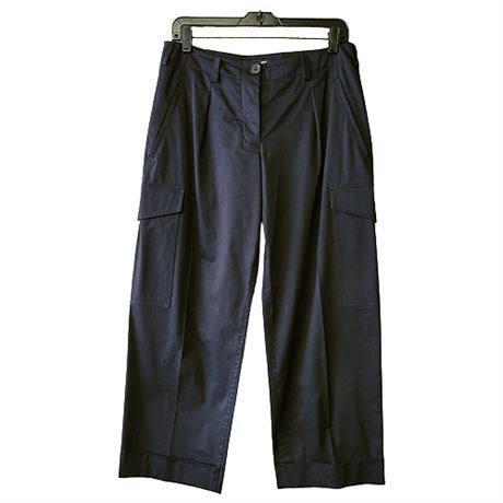 DKNY Cropped Black Cargo Pants