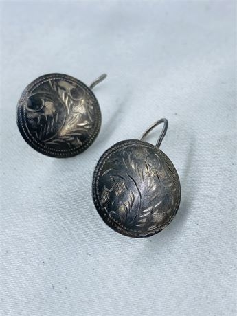Vtg Southwest / Mexico Sterling Earrings