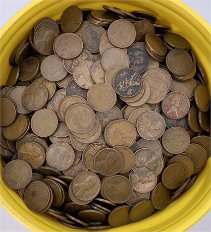 22 POUNDS Wheat Penny Lincoln 1 cent US Coins