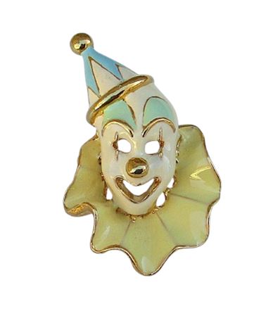 Enamel CIRCUS CLOWN Brooch Pin