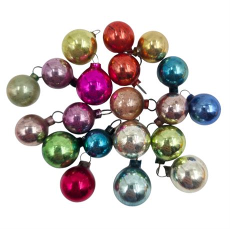 X-Small Shiny Brite Bulbs, 1/2" Glass Ornaments