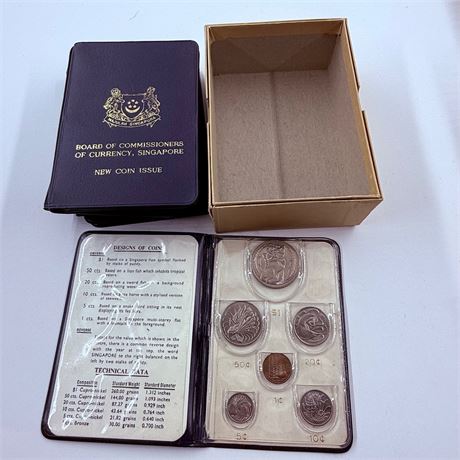 9x 1968 Singapore Mint Sets