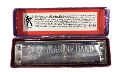 VTG Hohner Marine Band Harmonica with Directions and Box