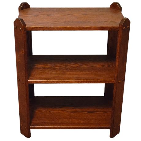 Three Tier Solid Wood Bookshelf