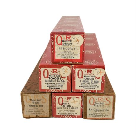 Lot of QRS Player Piano Rolls
