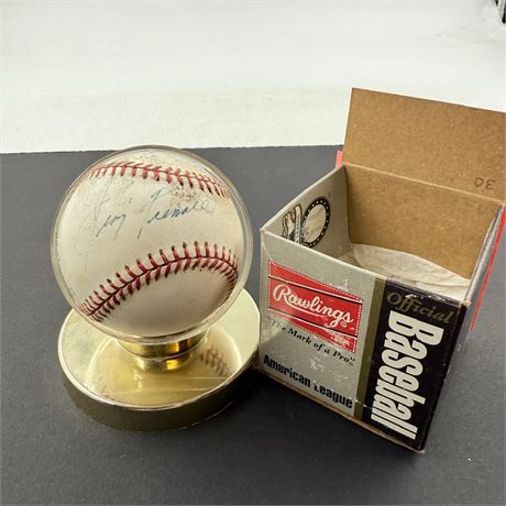 Jimmy Piersall Signed Baseball