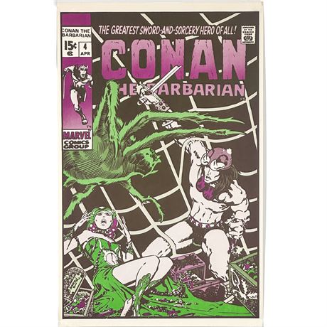 Vintage Marvel Poster Print of "Conan the Barbarian" Comic Book Cover